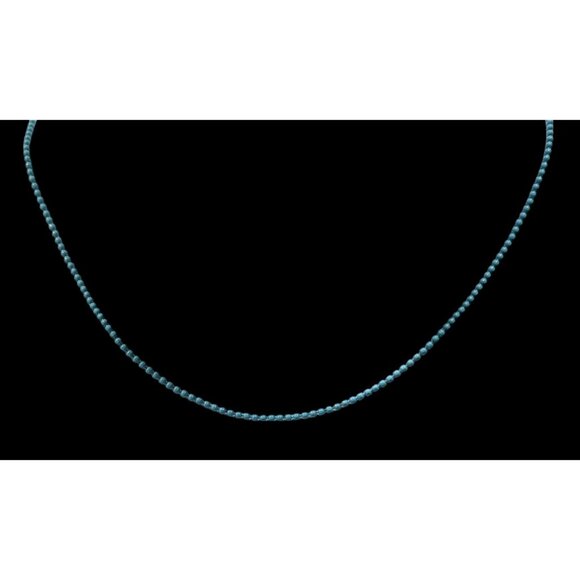 Minimalist Sky Blue Painted Ball Chain Necklace - Picture 4 of 6